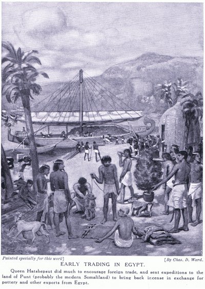 Early Trading in Egypt, c.1920 by Charles Daniel Ward
